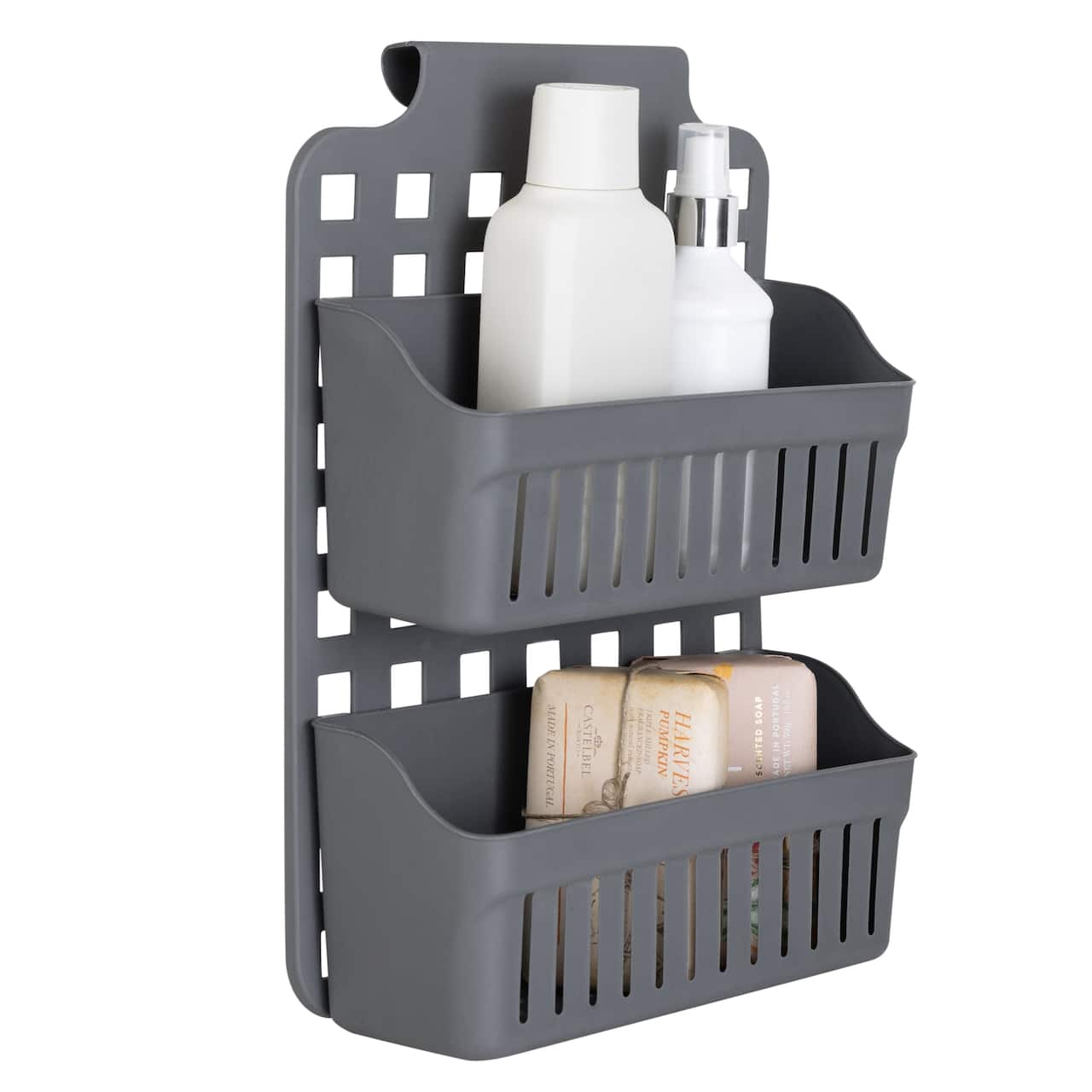 Simplify Gray 2-Tier Over the Cabinet Caddy